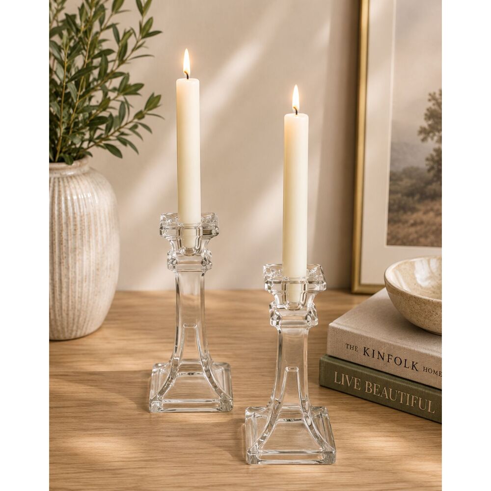 Glass Candle Holders Set of 2